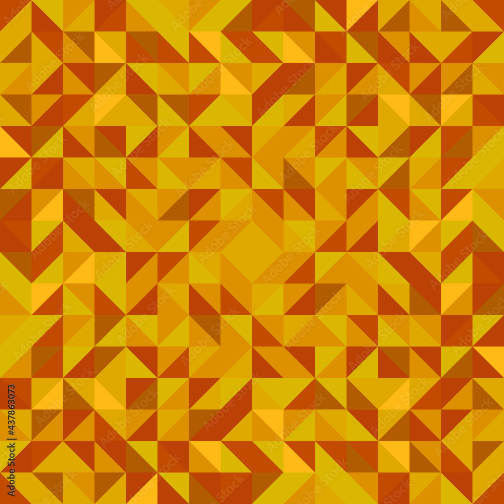 Golden geometric decor pattern. Yellow abstract golden ornament. Vector mosaic wallpaper seamless pattern. Golden geometric decor pattern. Yellow abstract golden ornament. Vector mosaic wallpaper seamless pattern.
