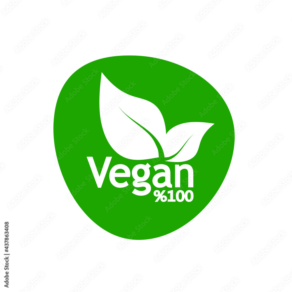 vegan icon on white background vegan icon on white background