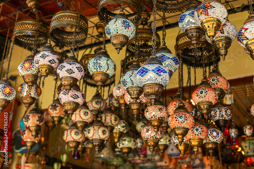  Oriental souvenir shop in the market © annakolesnicova