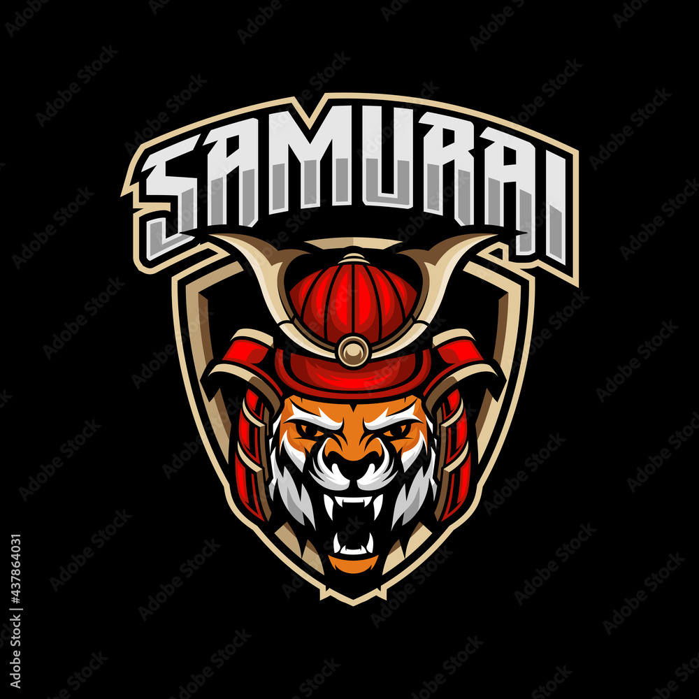 samurai mascot esport logo samurai mascot esport logo