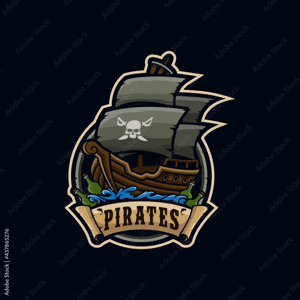 Obraz premium pirates mascot esport logo