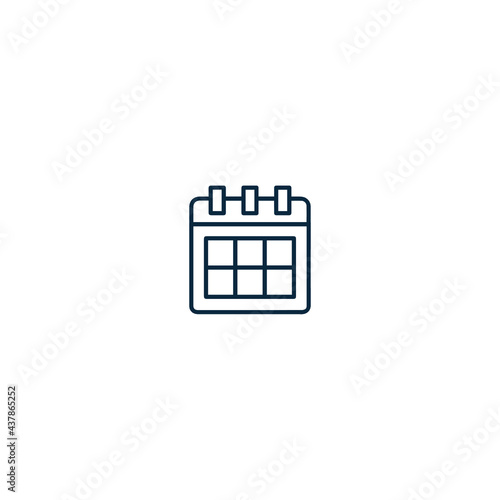 Calendar icon. Minimal outline design