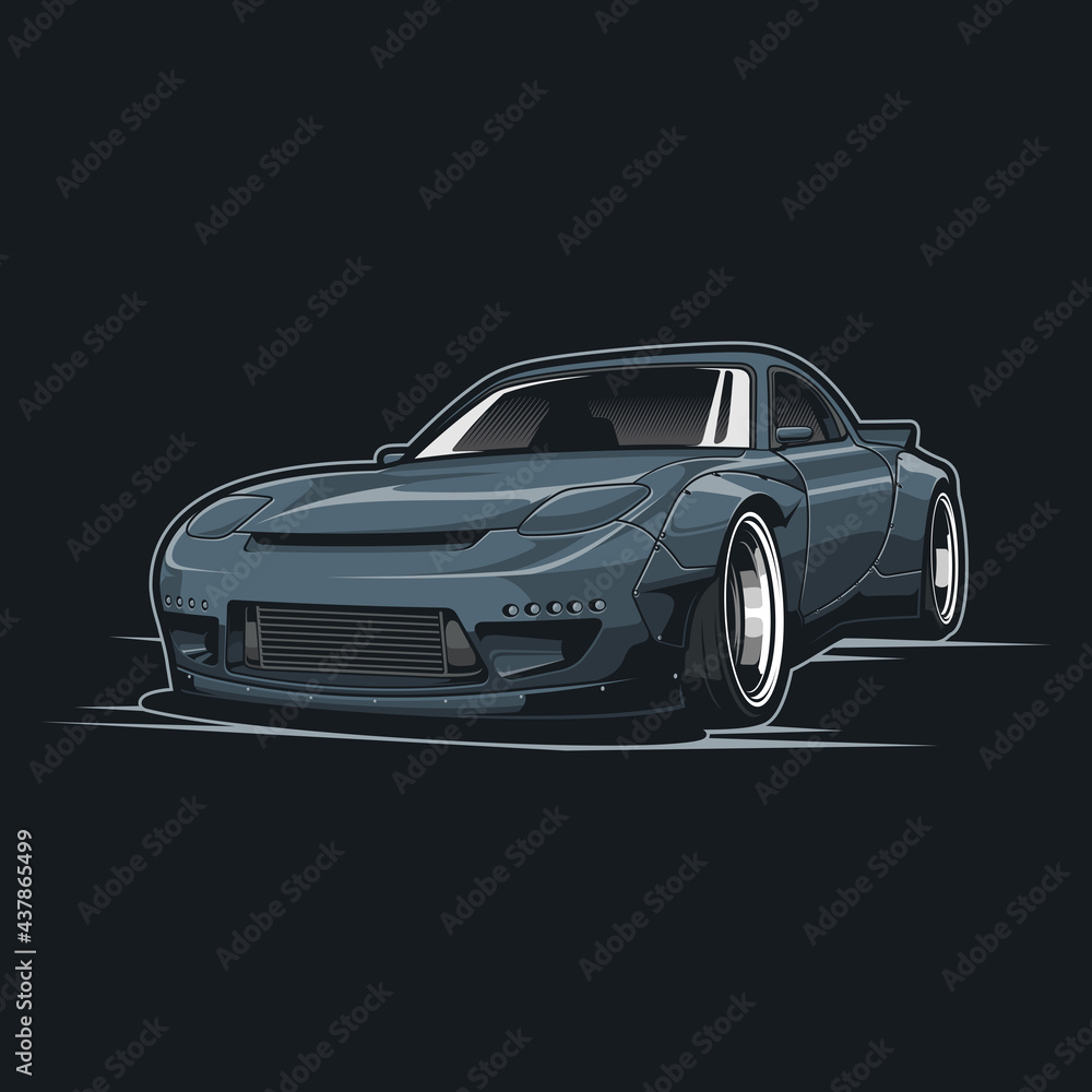 jdm car vector illustration