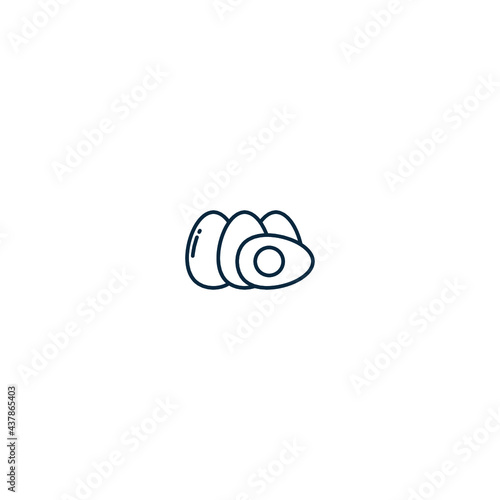 Eggs outline minimal icon