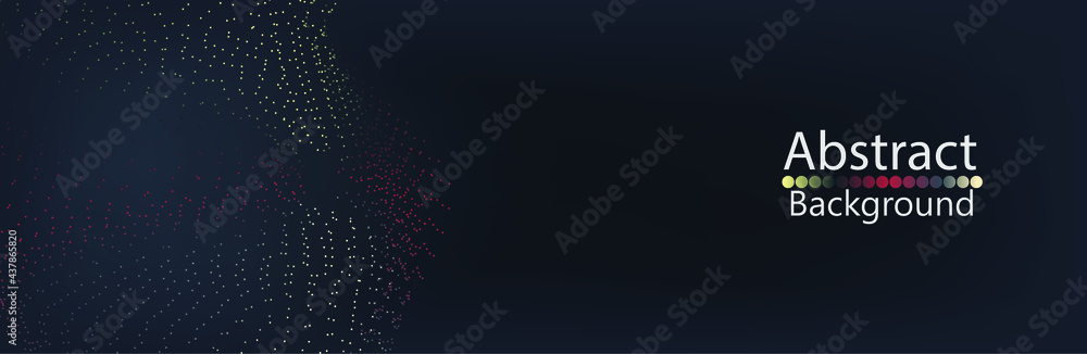 Abstract Music background. Big Data Particle Flow Visualisation. Science infographic futuristic illustration. Sound wave. Sound visualization