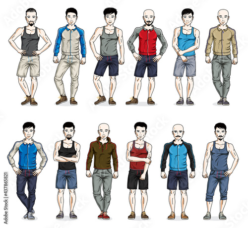 Men in sport wear vector il...