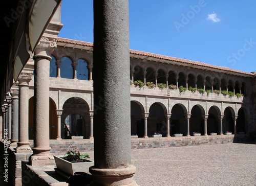 Cortile del Convento di Santo Domingo nel complesso Koricancha, Cusco, Perù