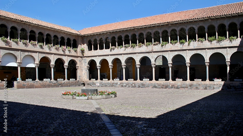 Cortile del Convento di Santo Domingo nel complesso Koricancha, Cusco, Perù
