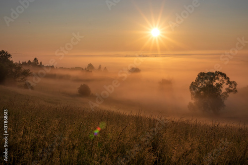 sunrise over the field, Cieszyn, Poland