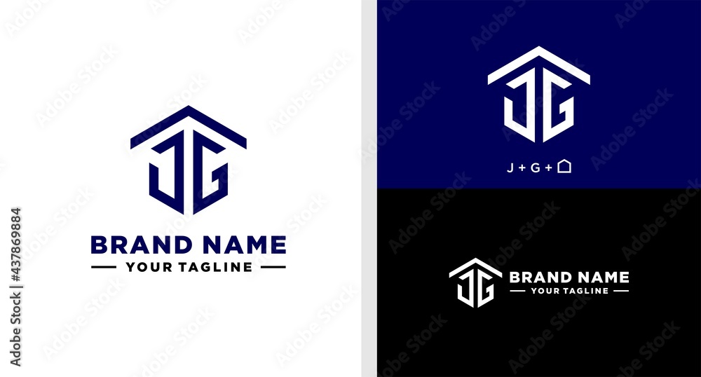 LETTER J AND LETTER G LOGO HEXAGON GEOMETRIC SIMPLE EDITABLE LETTER J AND LETTER G LOGO HEXAGON GEOMETRIC SIMPLE EDITABLE