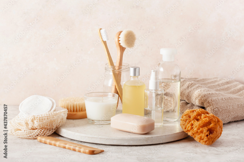 zero waste eco friendly hygiene bathroom concept. wooden toothbrush soap brush cosmetic zero waste eco friendly hygiene bathroom concept. wooden toothbrush soap brush cosmetic