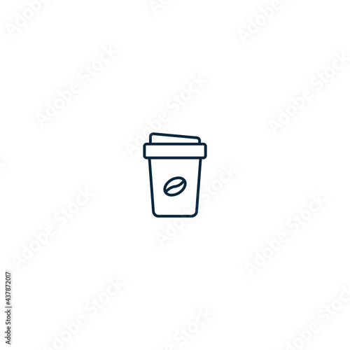 Disposable coffee cup icon