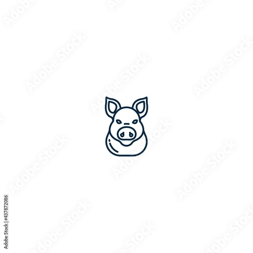 Pig outline head icon