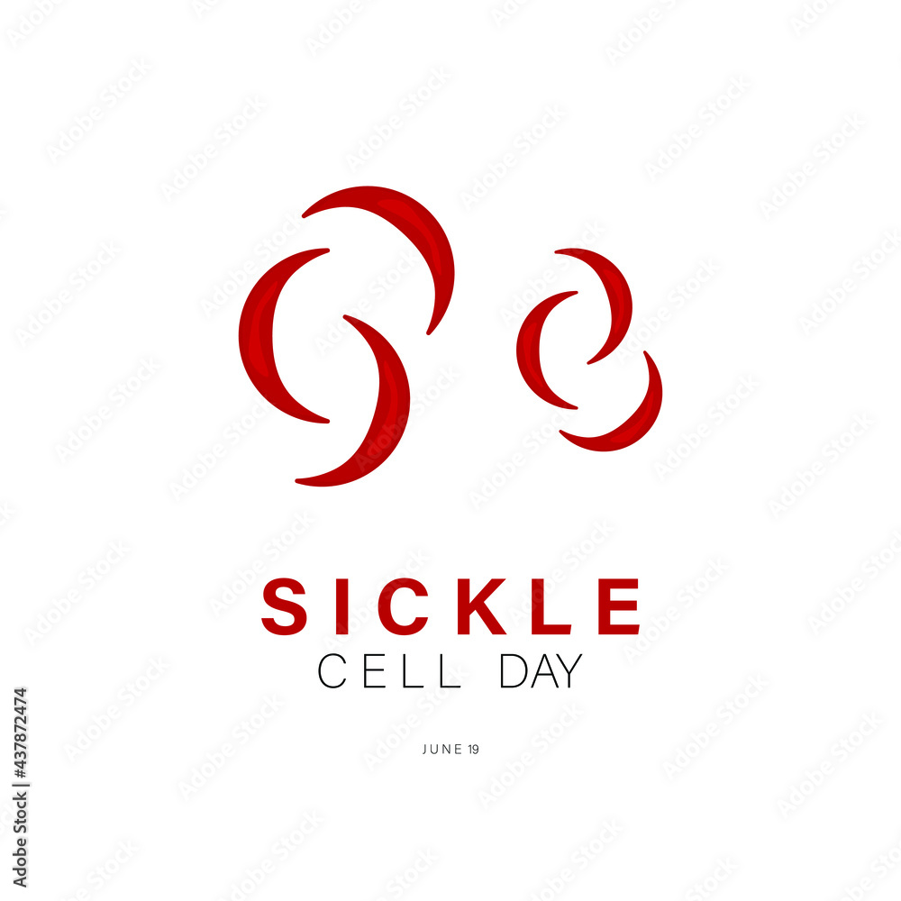 World Sickle Cell day vector illustration, June 19.