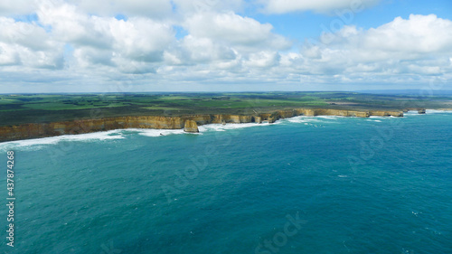The 12 Apostles seen from a helicopter