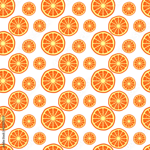 Orange Fruit Seamless Pattern Texture