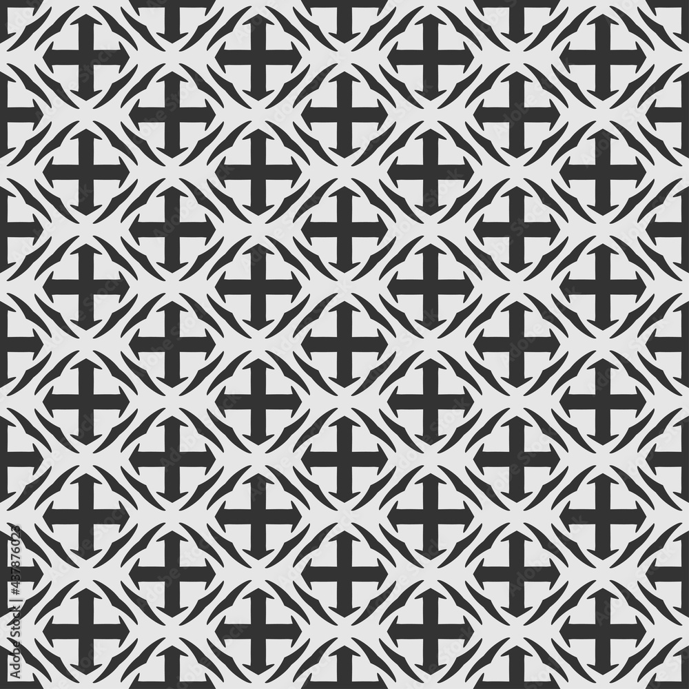 Monochrome background pattern with black geometric elements on a white background, wallpaper. Seamless pattern, texture. Vector image Monochrome background pattern with black geometric elements on a white background, wallpaper. Seamless pattern, texture. Vector image