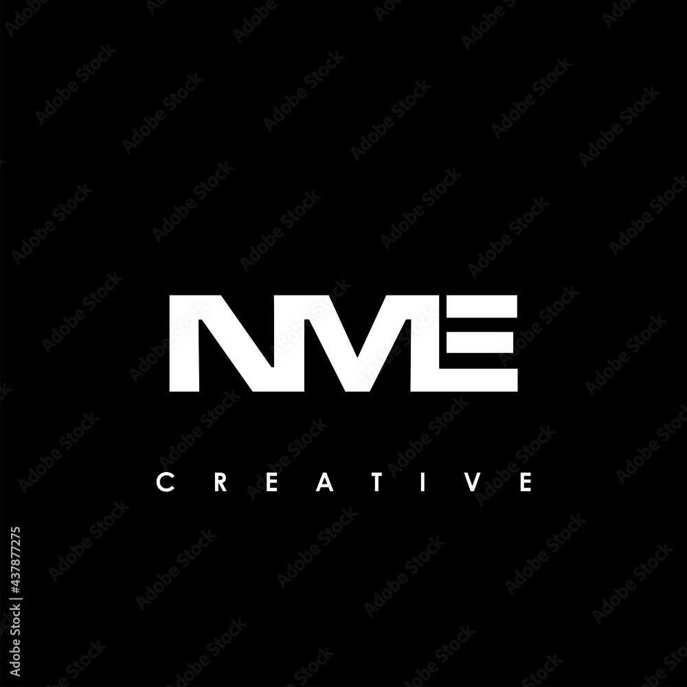NME Letter Initial Logo Design Template Vector Illustration