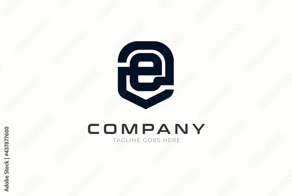Initial E Shield Logo. letter E and shield combination , Usable for brand and company Logos, Flat Design Logo Template, vector illustration Initial E Shield Logo. letter E and shield combination , Usable for brand and company Logos, Flat Design Logo Template, vector illustration