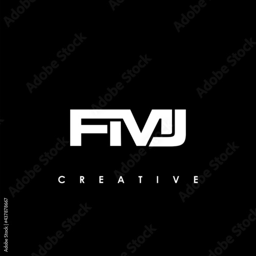 FMJ Letter Initial Logo Design Template Vector Illustration photo