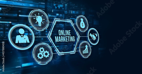 Internet  business  Technology and network concept. Digital Marketing Technology Solution for Online