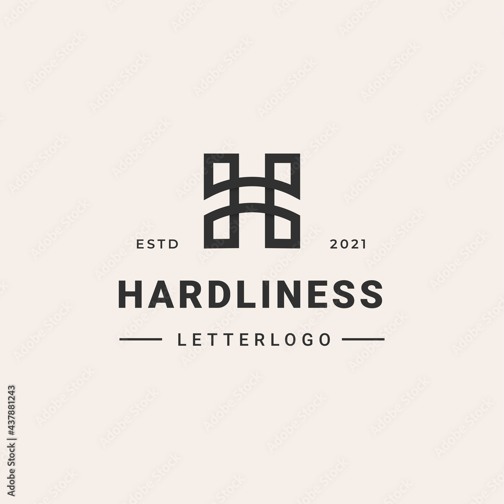 Letter H logo icon modern style outline illustration