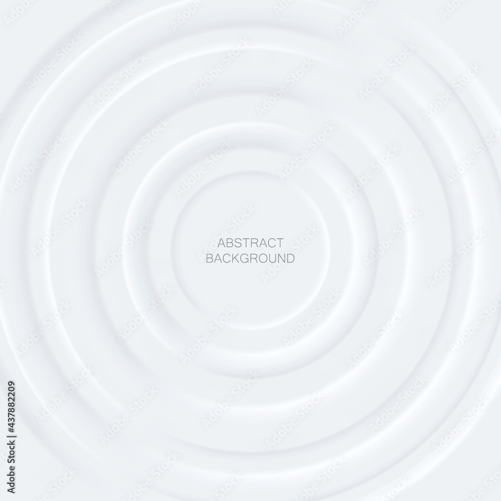 Obraz premium Abstract white circles layers on white background.For business flyers template,book covers and material design.Vector illustration.