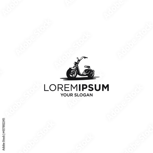 electric bike cruiser silhouette vector