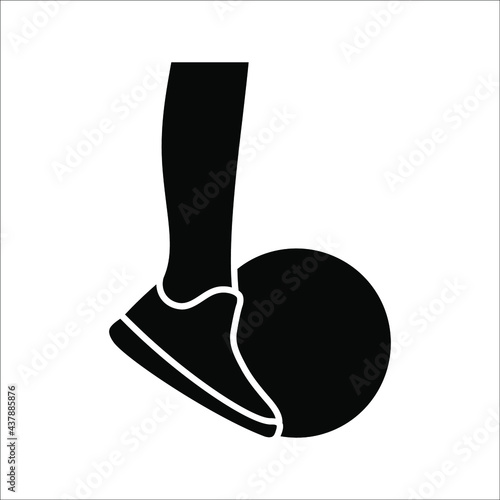 Foot, ball, football icon. vector elements of soccer for ui and ux, website or mobile application on white background. color editable