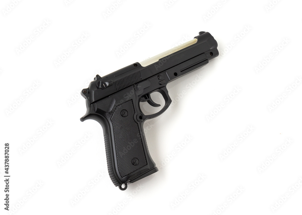 A pistol gun isolated on white background. A pistol gun isolated on white background.