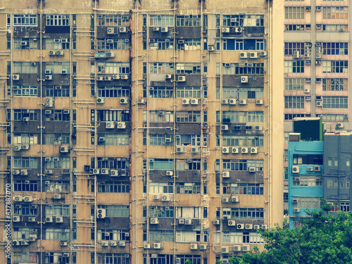 Photography Exterior of apartment building; Public Housing Estate in Hong Kong
