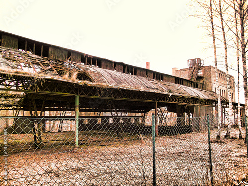 Ruine einer denkmalgeschützten Eisenspalterei photo