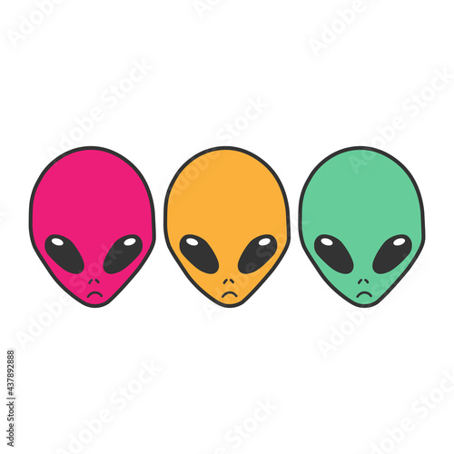 colorful alien head