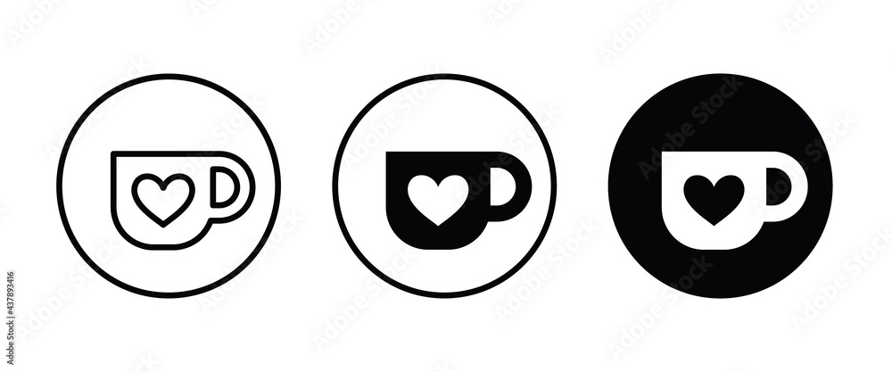 Hot cup of tea icon. Mug with heart, Coffee, tea cup with heart icons button, vector, sign, symbol, logo, illustration, editable stroke, flat design style isolated on white linear pictogram Hot cup of tea icon. Mug with heart, Coffee, tea cup with heart icons button, vector, sign, symbol, logo, illustration, editable stroke, flat design style isolated on white linear pictogram