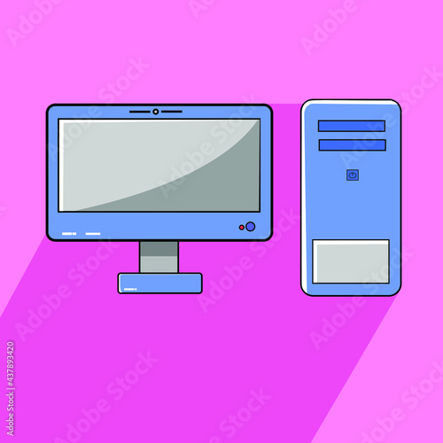 Flat ilustration Computer