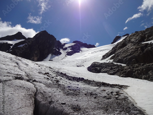 snow covered mountains