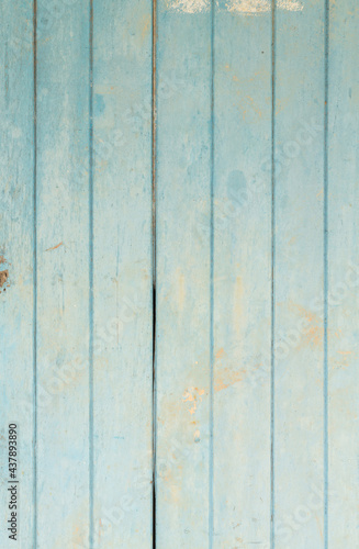 Turquoise beach wall groove wood texture over blue light natural color background Art plain simple peel wooden floor grain teak old panel seamless backdrop board detail finishing for white space