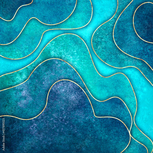 Abstract sea waves shape ge...
