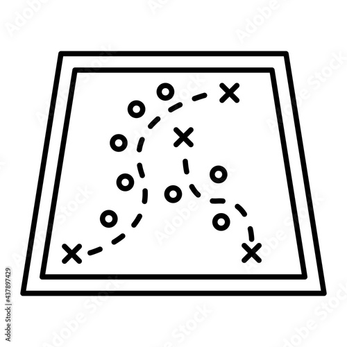 Vector Hill Map Outline Icon Design