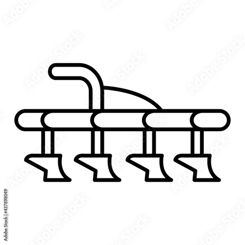 Vector Plow Outline Icon Design