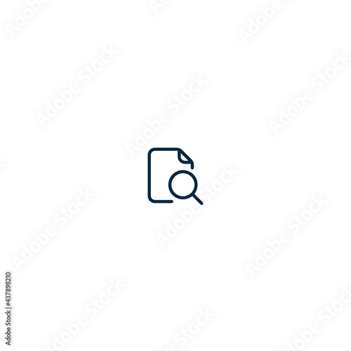 Search file minimal outline icon