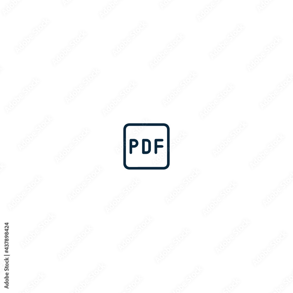 Pdf file minimal outline icon Pdf file minimal outline icon