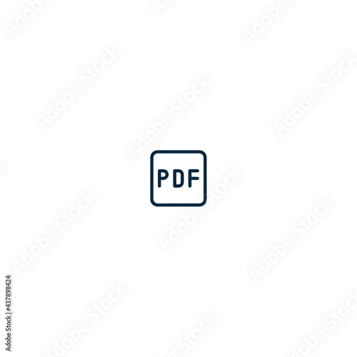 Pdf file minimal outline icon