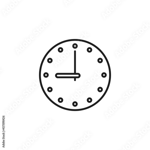 Clock icon flat vector illustration