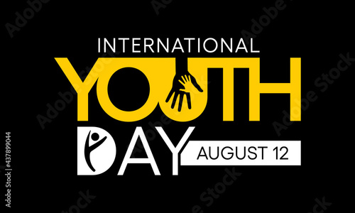 International Youth day is observed every year on August 12. The purpose of the day is to draw attention to a given set of cultural and legal issues surrounding youth. Vector illustration