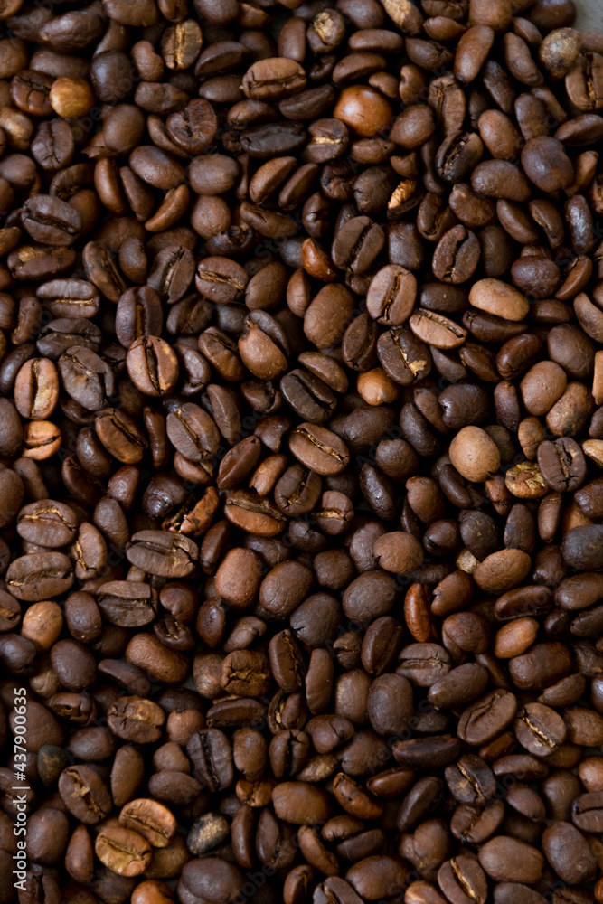 Close up of roasted coffee beans Close up of roasted coffee beans