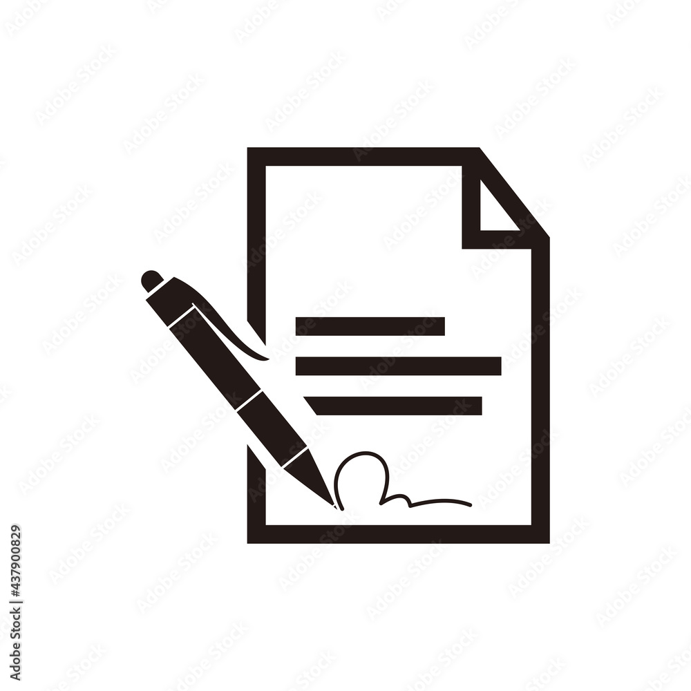 Contract sign icon design template vector illustration Contract sign icon design template vector illustration