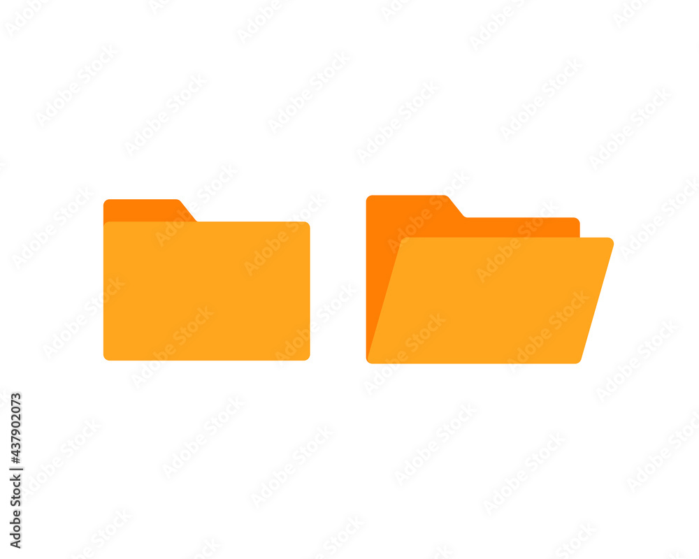 Folder vector icon. File symbol. Open document archive sign. Web and application interface button. Folder vector icon. File symbol. Open document archive sign. Web and application interface button.