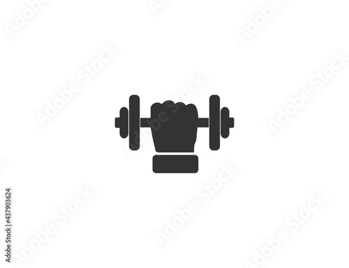 Dumbbell, dumbbells barbel in handicon. Vector illustration.