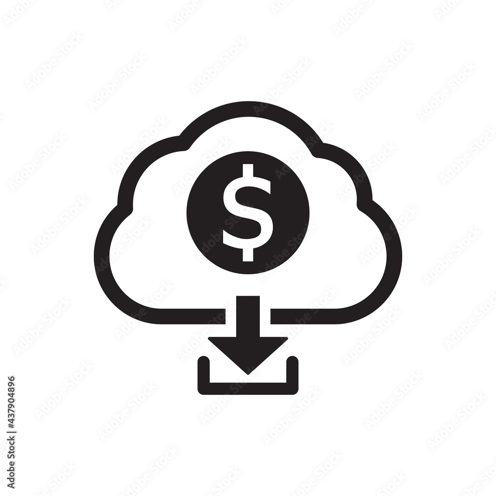Cloud Money Withdraw Icon Cloud Money Withdraw Icon